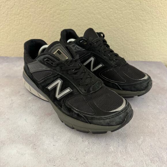 New Balance 990v5 Womens 8.5 B Black Silver Running Walking Shoes - Picture 1 of 15